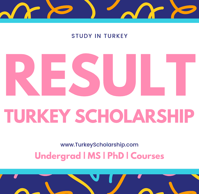 Turkey Government Scholarship Result 2023-2024 - (Turkiye Burslari Scholarship Result Announcement)