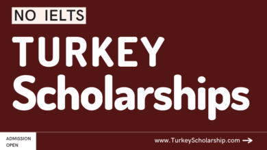 Turkey Government Scholarships Without IELTS